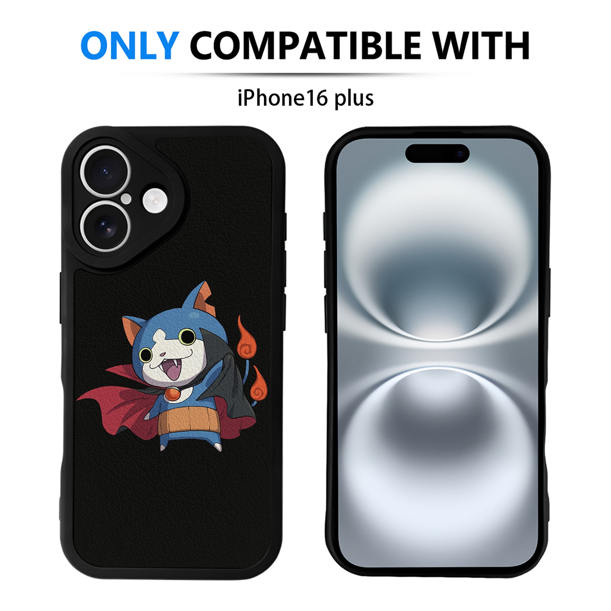 （画像用） 妖怪ウォッチ Yo-kai Watch 【iPhone 16シリーズ対応】シリコンスマホケース（レザー調） 材質：シリコン